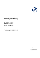 GFA SI 25.10-30,00 Montageanleitung