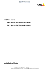Axis Communications Q3709-PVE Installationsanleitung