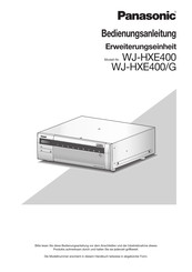 Panasonic WJ-HXE400 Bedienungsanleitung