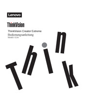 Lenovo ThinkVision Creator Extreme 62A6 Bedienungsanleitung