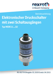 Bosch Rexroth  HEDE11A1-1X/100K41G24/2/V Betriebsanleitung