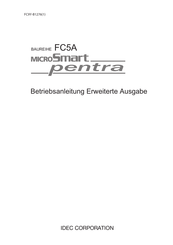 IDEC MICROSmart pentra FC5A Serie Betriebsanleitung