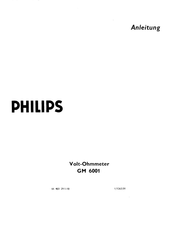 Philips GM 6001 Bedienungsanleitung