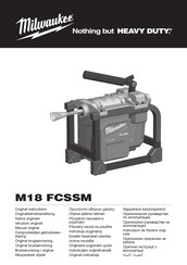 Milwaukee M18 FCSSM Original Bedienungsanleitung