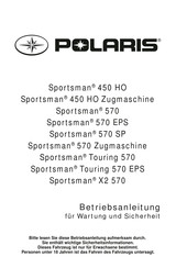 Polaris Sportsman 450 HO Betriebsanleitung Für Wartung Und Sicherheit