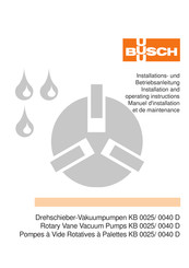Busch KB 0025 D Installation Und Betriebsanleitung