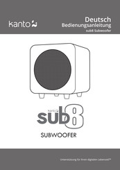 Kanto sub8 Bedienungsanleitung