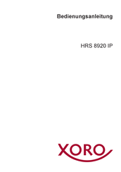 Xoro HRS 8920 IP Bedienungsanleitung