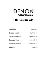 Denon Professional DN-333XAB Benutzerhandbuch