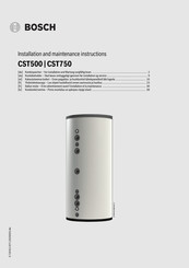 Bosch CST500 Installations- Und Wartungsanweisungen