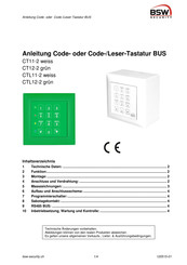 BSW SECURITY CT11-12 Anleitung
