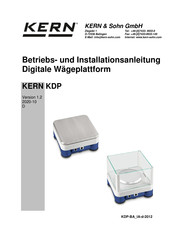 KERN KDP 300-3 Betriebs Und Installationsanleitung