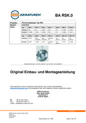 ebro RSK 19.1 Original Einbau- Und Montageanleitung