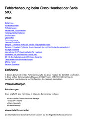Cisco CP-HS-5 Serie Fehlerbehebung