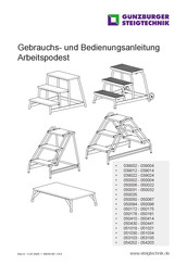 GÜNZBURGER STEIGTECHNIK 050032 Gebrauchs- Und Bedienungsanleitung