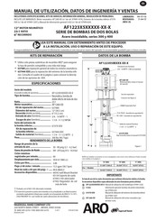 Ingersoll-Rand ARO AF1223 5 Serie Bedienerhandbuch, Vertriebsinformationen Und Technische Daten