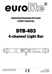 EuroLite DTB-403 Light Bar Bedienungsanleitung