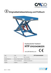 Pfaff HTP 20-1250-025 Originalbetriebsanleitung