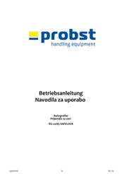 probst RG-20/85-SAFELOCK Betriebsanleitung