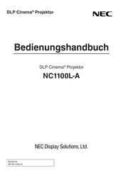NEC NC1100L-A Bedienungshandbuch
