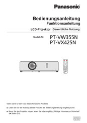 Panasonic PT-VW355N Bedienungsanleitung