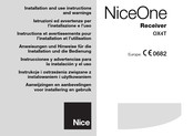 Nice One OX4T Anweisungen Und Hinweise Für Die Installation Und Die Bedienung