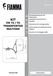 Fiamma KIT VW T56 TRANSPORTER MULTIVAN Montageanleitung