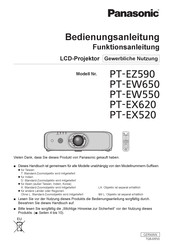 Panasonic PT-EZ590E Bedienungsanleitung, Funktionsanleitung