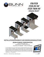 Bunn Infusion ITCB TWIN HV Installationshandbuch Und Bedienungsanleitung