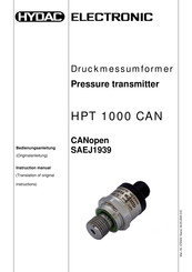 HYDAC ELECTRONIC HPT 1700 CAN Bedienungsanleitung