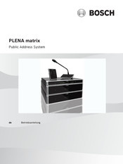 Bosch PLENA matrix Serie Betriebsanleitung