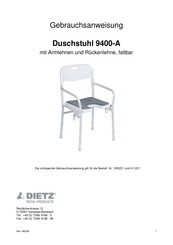 DIETZ REHA Produkte 9400-A Gebrauchsanweisung