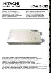Hitachi HC-A16KNX Installations- Und Betriebshandbuch