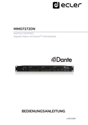 Ecler MIMO7272DN Bedienungsanleitung