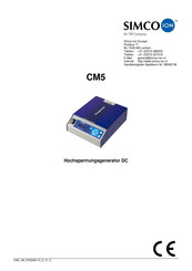 ITW SIMCO-ION CM5 60P Bedienungsanleitung