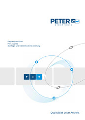 Peter Electronic FUS 075/L5 Montage- Und Inbetriebnahme Anleitung