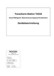 REKOBA TransAlarm-Station TAS24 Gerätebeschreibung
