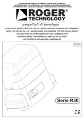 Roger Technology R30/1204 Anweisungen Und Hinweise Für Den Installateur