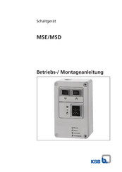 KSB MSD 60.1 Betriebs- Und Montageanleitung