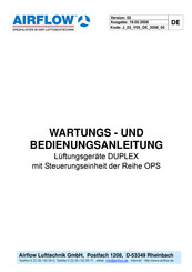 Airflow DUPLEX Multi Wartungs- Und Bedienungsanleitung