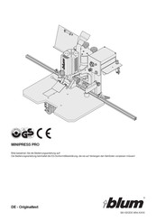 blum MINIPRESS PRO Bedienungsanleitung