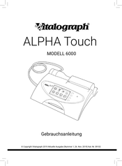 Vitalograph ALPHA Touch 6000 Gebrauchsanleitung