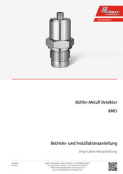Bühler technologies BMD-Serie Betriebs Und Installationsanleitung
