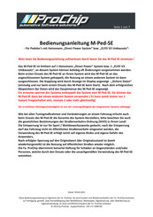 ProChip M-Ped-SE Bedienungsanleitung