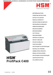 KHD Handels HSM Profi Pack C400 Betriebsanleitung