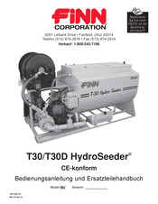 Finn T-30 HydroSeeder Bedienungsanleitung Und Ersatzteilliste
