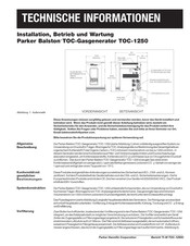 Parker Balston TOC-1250 Technische Informationen
