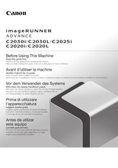 Canon imageRUNNER ADVANCE C2025i Handbuch