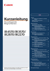 Canon iR 3570 Kurzanleitung