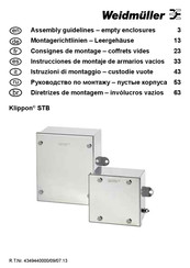 Weidmuller KLIPPON STB 2.1 Montagerichtlinien